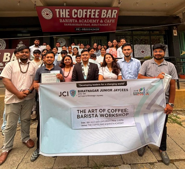 युवामा बारिस्टा सीप विकास गर्न विराटनगर जुनियर जेसीजको कार्यशाला सम्पन्न